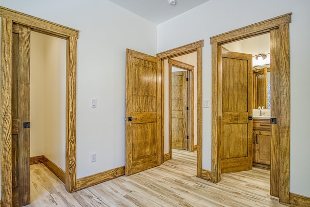 hallway featuring light hardwood / wood-style floors