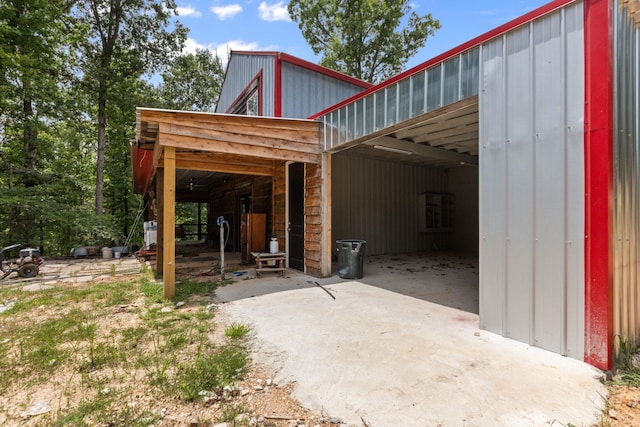 exterior space with an outdoor structure