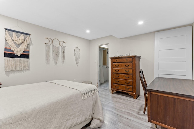 bedroom featuring light hardwood / wood-style flooring