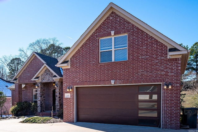 view of front property with a garage