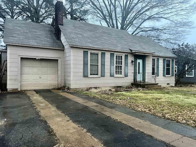 view of front facade with a garage