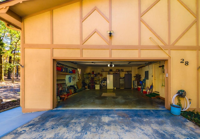 garage featuring electric panel