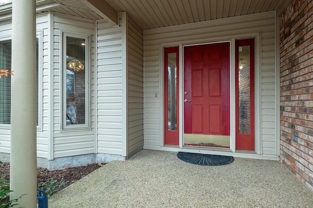 view of doorway to property