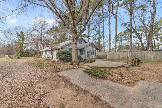 exterior space featuring a deck