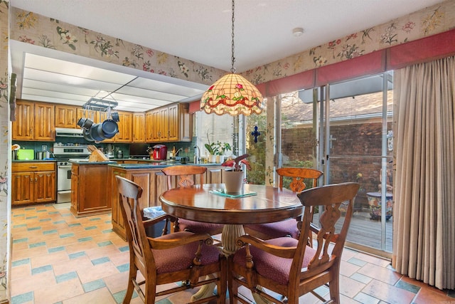 dining room with sink