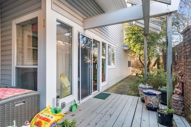 view of wooden deck