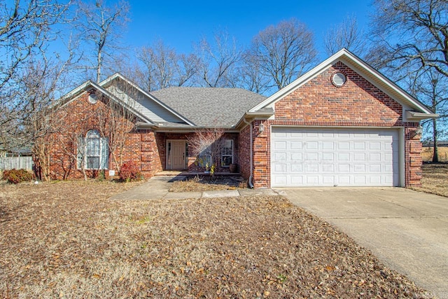 front of property with a garage