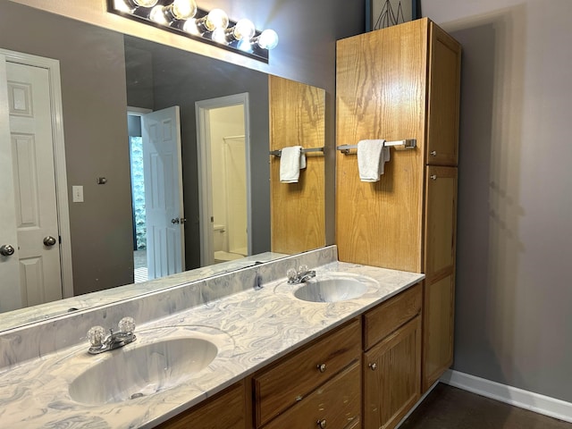 bathroom featuring vanity