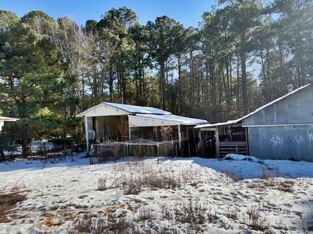 exterior space with an outdoor structure