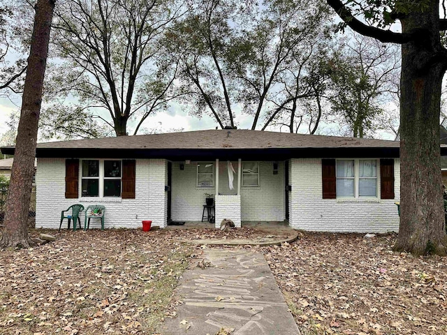 view of single story home