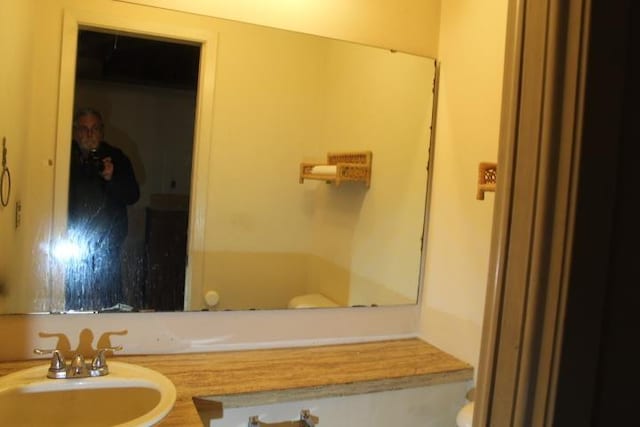 bathroom featuring toilet and vanity