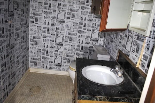 bathroom with sink and toilet