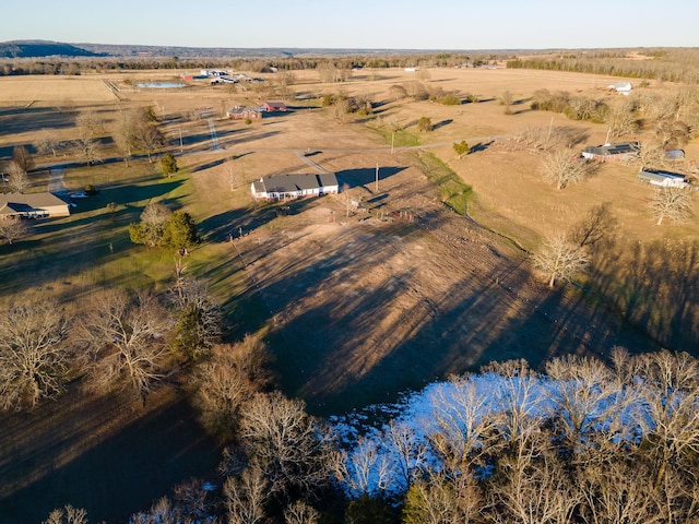 drone / aerial view featuring a rural view