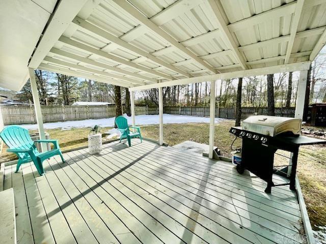 deck with grilling area