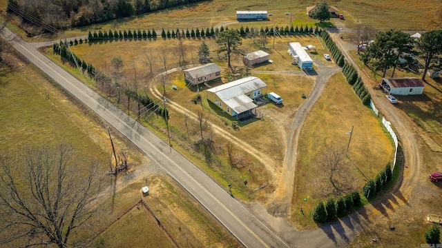 aerial view with a rural view