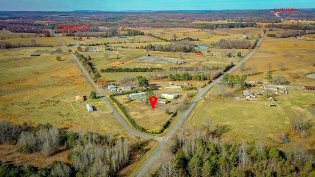 bird's eye view with a rural view