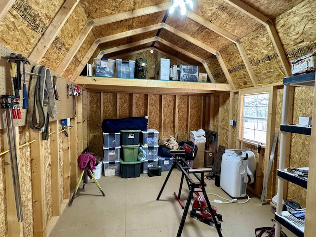 view of storage room