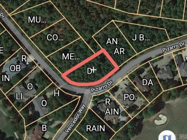 205 Pizarro Dr, Hot Springs Village AR, 71909 land for sale