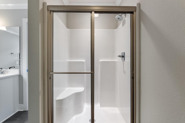 bathroom with an enclosed shower