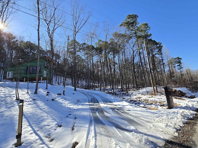 view of snowy yard