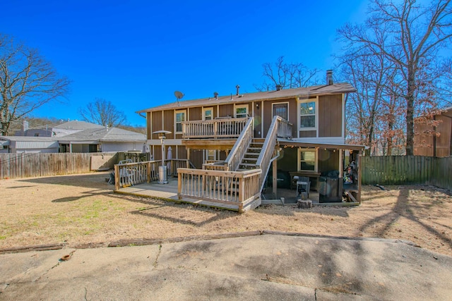 view of front of home featuring a deck