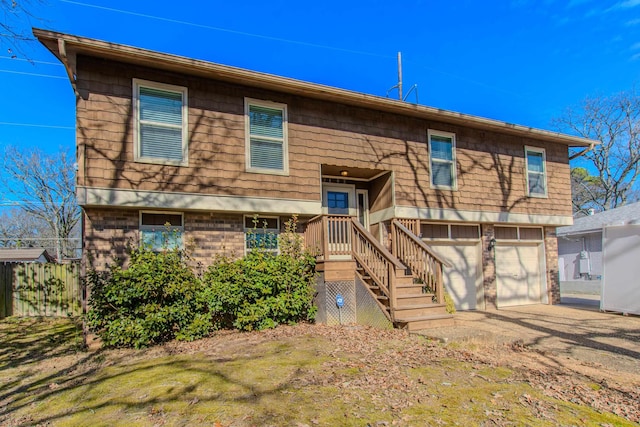 split foyer home with a garage