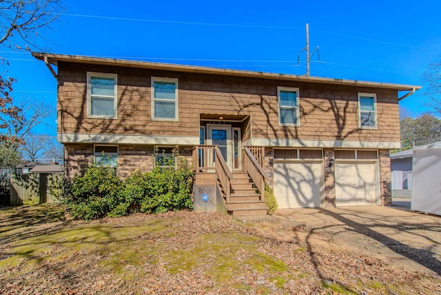 split foyer home with a garage