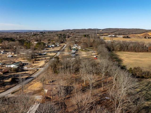 drone / aerial view featuring a rural view