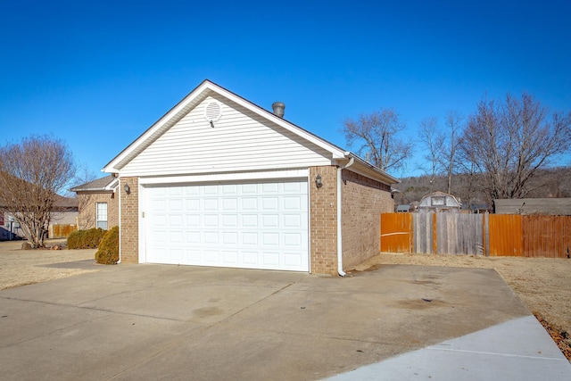 view of home's exterior featuring a garage