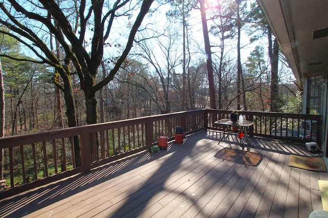 view of wooden deck