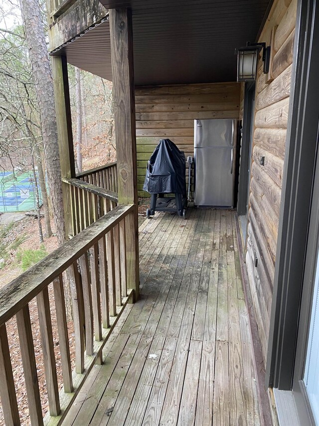 view of wooden deck