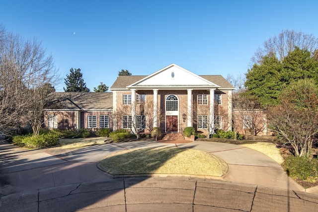 view of greek revival inspired property