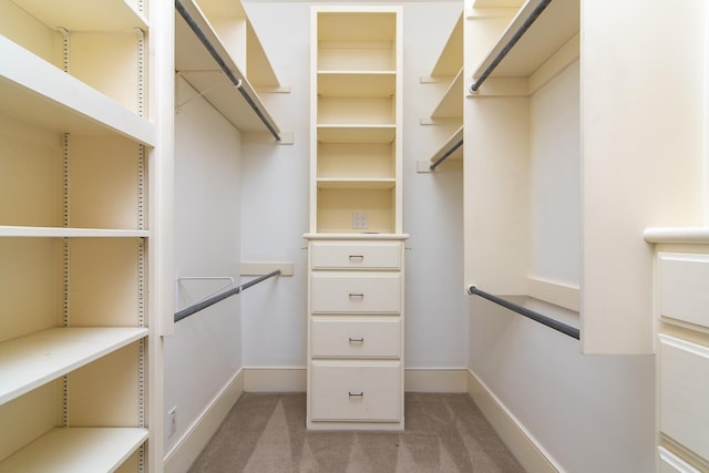 spacious closet with carpet flooring