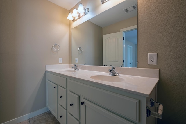 bathroom featuring tile patterned floors and vanity