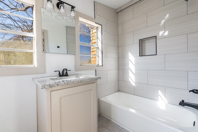 bathroom featuring a bathtub and vanity