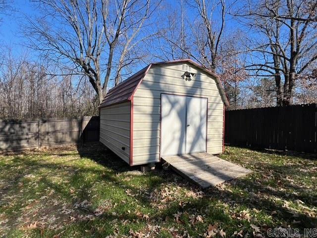 4112 Stephanie Ln, Jonesboro, AR 72401 - view of shed featuring a fenced backyard