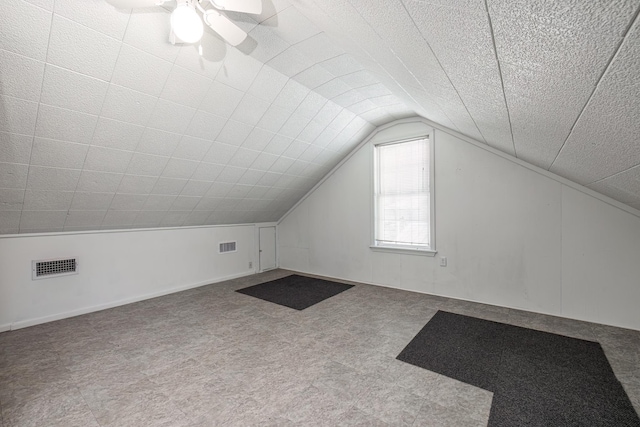 bonus room with vaulted ceiling