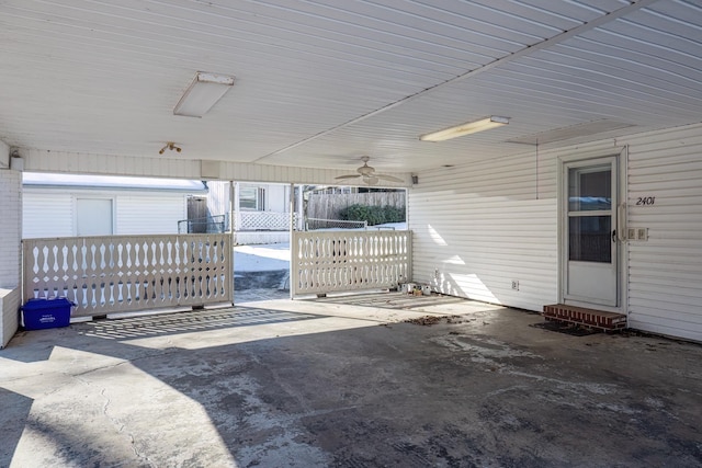 view of patio / terrace with ceiling fan