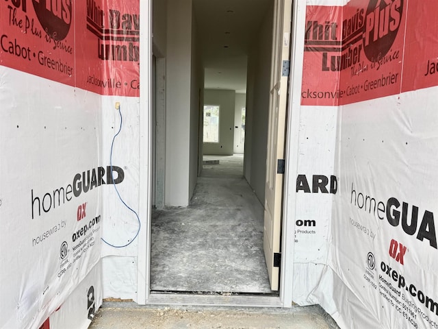 interior space featuring concrete floors