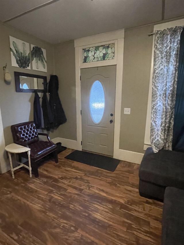 entrance foyer with hardwood / wood-style floors