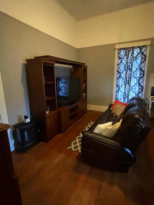 living room featuring wood-type flooring