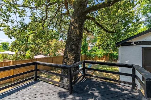 view of wooden terrace