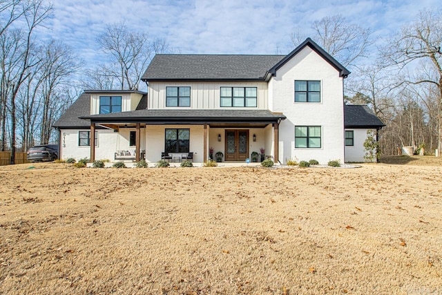 view of front of property featuring french doors