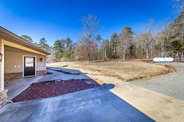 view of yard featuring a patio area