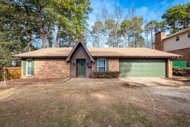 single story home featuring a garage