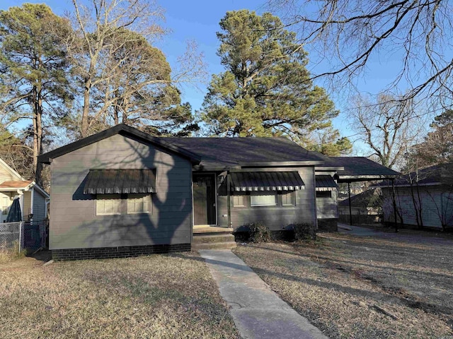 view of bungalow