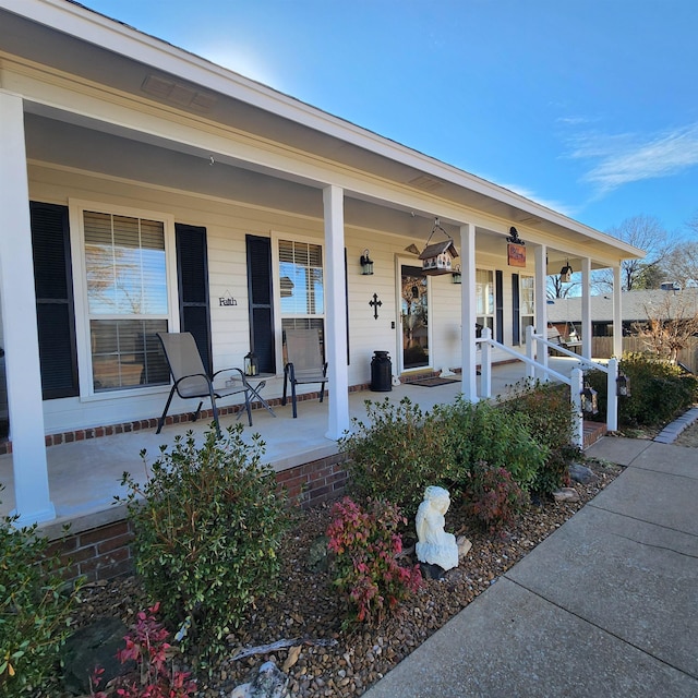 view of front of home with a porch