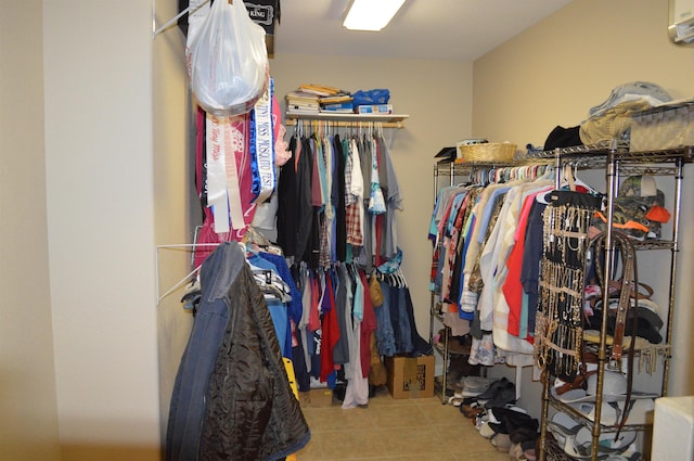 view of walk in closet