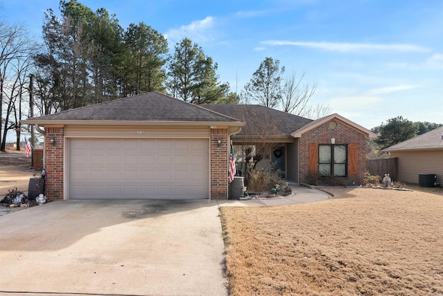 single story home featuring a garage