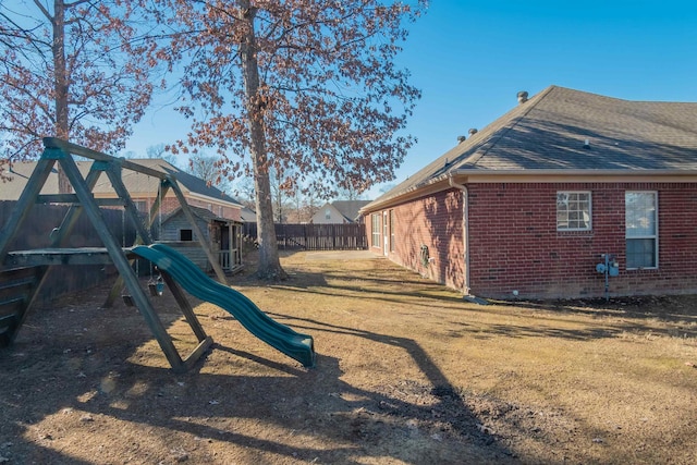 exterior space with a playground